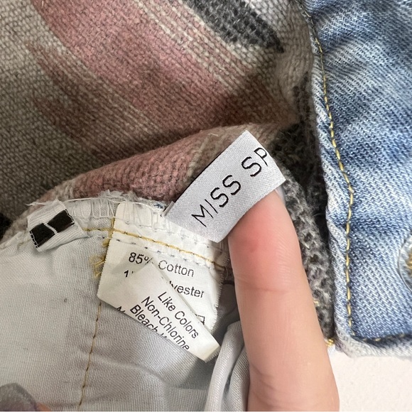 Miss Sparkling Boutique Denim Mini Wrap Skirt - Picture 10 of 11